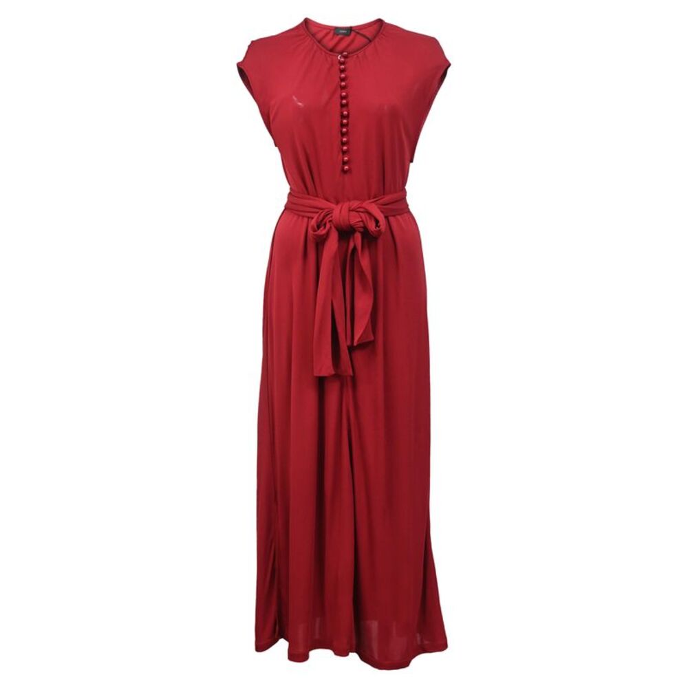 Joseph Romy Crepe Dress in Red Viscose